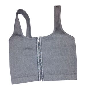 Black Ribbed Crop Top